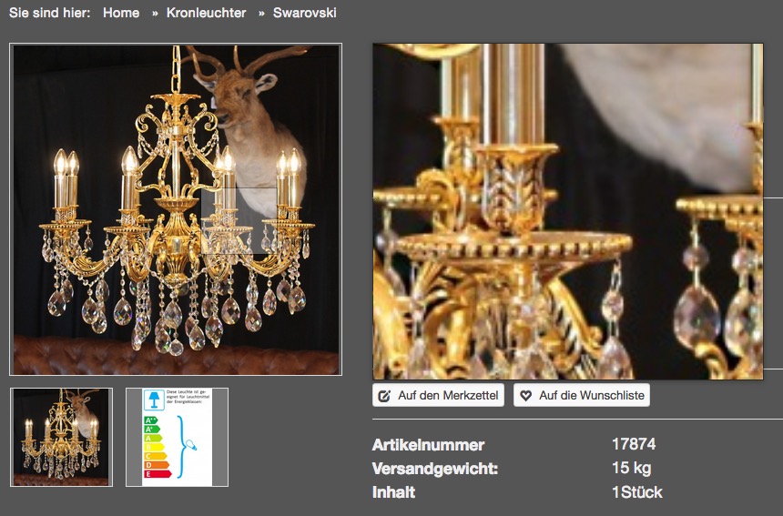 Detailvergösserung Lampen